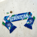 Uzbekistan Scarf Global Soccer Event 2026 Vibrant Blue Green And White Graphics