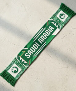 Saudi Arabia Scarf Global Soccer Event 2026 With Intricate Abstract Stripe Design