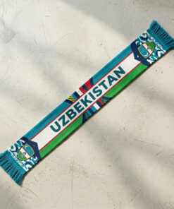 Uzbekistan Scarf Global Soccer Event 2026 Sharp Geometric Lines And Symbolic Art