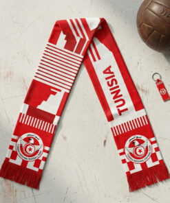 Tunisia Scarf Global Soccer Event 2026 Soccer Fan Merchandise With Clean Typography