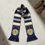 Scotland Scarf Global Soccer Event 2026 Athletic Fan Wear In Navy Red And Yellow