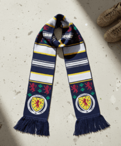 Scotland Scarf Global Soccer Event 2026 Athletic Fan Wear In Navy Red And Yellow