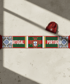 Portugal Scarf Global Soccer Event 2026 Dynamic Striped Graphic Layout