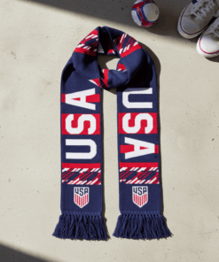USA Scarf Global Soccer Event 2026 Geometric Star Spangled Athletic Graphic Design