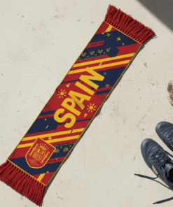 Spain Scarf Global Soccer Event 2026 Bold National Emblem Design