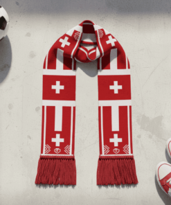 Switzerland Scarf Global Soccer Event 2026 Highlighting Central Snowy Mountain Design