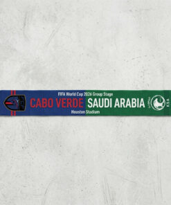 Global Soccer Event 2026 Cabo Verde Vs Saudi Arabia Football Scarf Dual Crests