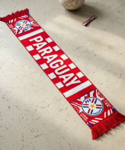 Paraguay Scarf Global Soccer Event 2026 Classic Blue Red Striped Style