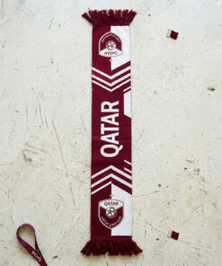 Qatar Scarf Global Soccer Event 2026 Premium Jacquard Knit Style