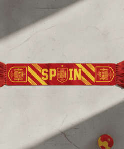 Spain Scarf Global Soccer Event 2026 Classic Red Yellow Knit