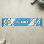 Uruguay Scarf Global Soccer Event 2026 With Traditional Tassels And Clean Stripe Pattern