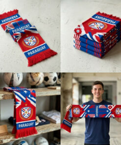 Paraguay Scarf Global Soccer Event 2026 Bold Block Typography Panel