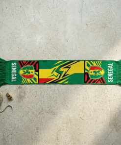 Senegal Scarf Global Soccer Event 2026 Traditional Green Knit With Tassels