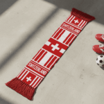 Switzerland Scarf Global Soccer Event 2026 With Iconic Swiss Cross And Red Stripes