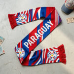 Paraguay Scarf Global Soccer Event 2026 Heritage Crest Yellow Star Emblem