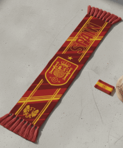 Spain Scarf Global Soccer Event 2026 Vibrant Geometric Stripe Style