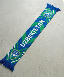 Uzbekistan Scarf Global Soccer Event 2026 Bold Typography And Modern Stripe Style