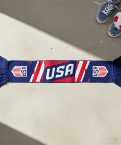 USA Scarf Global Soccer Event 2026 Featuring Bold Dynamic Stripe Design