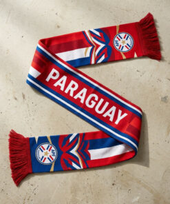 Paraguay Scarf Global Soccer Event 2026 Clean Crest And Text Contrast