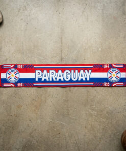 Paraguay Scarf Global Soccer Event 2026 Vibrant Patriotic Stripe Pattern