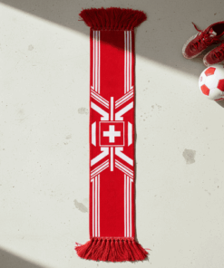 Switzerland Scarf Global Soccer Event 2026 Elegant Swiss Cross Design For Soccer Fans