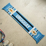 Uruguay Scarf Global Soccer Event 2026 Featuring Central Logo And Bold Stripe Design