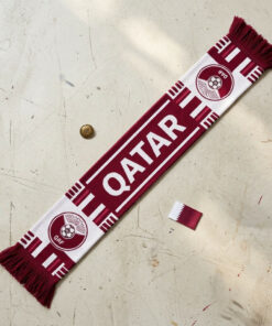 Qatar Scarf Global Soccer Event 2026 With Bold Color Block Design