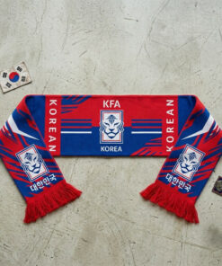 South Korea Scarf Global Soccer Event 2026 Showing Epic Red and Blue Fan Colors