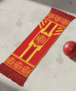 Spain Scarf Global Soccer Event 2026 Traditional Yellow Fringed Ends