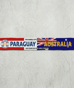 Global Soccer Event 2026 Paraguay Vs Australia Football Scarf Iconic Graphics