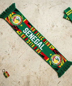 Senegal Scarf Global Soccer Event 2026 Vibrant Lion Crest Design