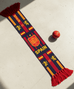 Spain Scarf Global Soccer Event 2026 Premium Red Athletic Knit