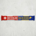Global Soccer Event 2026 Switzerland Vs Bosnia And Herzegovina Football Scarf Match Souvenir