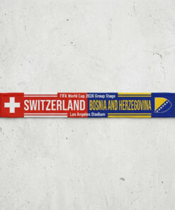 Global Soccer Event 2026 Switzerland Vs Bosnia And Herzegovina Football Scarf Match Souvenir