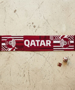 Qatar Scarf Global Soccer Event 2026 Featuring Central Qatar Typography