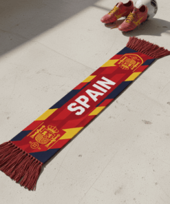 Spain Scarf Global Soccer Event 2026 Regal Shield And Tassel Detail
