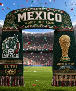 Unisex Mexico Global Soccer Event 2026 Graphic Scarf for Soccer Fans