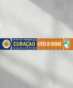 Global Soccer Event 2026 Curaçao Vs Côte d’Ivoire Football Scarf Fan Souvenir