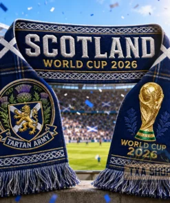 Unisex Scotland Global Soccer Event 2026 Graphic Scarf for Soccer Fans