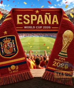 Unisex Spain Global Soccer Event 2026 Graphic Scarf for Soccer Fans