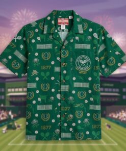 Unisex The Championships Wimbledon 150th Anniversary 1877-2027 Graphic Hawaiian Shirt for Soccer Fans