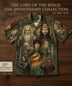 Unisex The Lord of the Rings 25th Anniversary Collection Graphic Hawaiian Shirt for Movie Fans