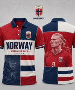 Unisex Erling Haaland Norway Global Soccer Event 2026 Polo Shirt for Soccer Fans
