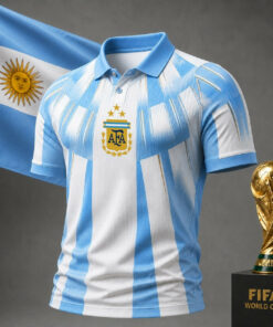 Unisex Argentina Soccer Team Global Soccer Event 2026 Polo Shirt for Soccer Fans