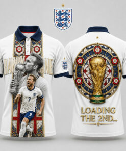 Unisex Harry Kane England Global Soccer Event 2026 Polo Shirt for Soccer Fans