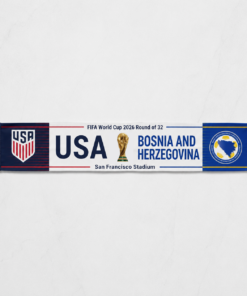 Global Soccer Event 2026 USA Vs Bosnia and Herzegovina Scarf Version 5