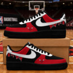 Chicago Bulls Red Black White Skyline Shoes Sneakers for Basketball Fans