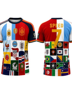 Custom Name And Number IShowSpeed All Countries World Cup 2026 Mashup Graphic Shirt for Soccer Fans