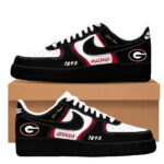 Custom Name Georgia Bulldogs Air Force 1 Shoes Sneakers for College Football Fans