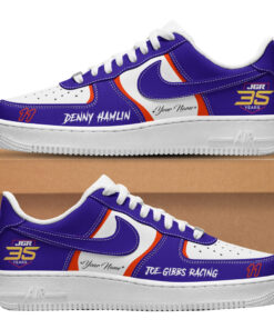 Custom Name Joe Gibbs Racing Denny Hamlin 2026 Air Force 1 Shoes Sneakers for Racing Fans